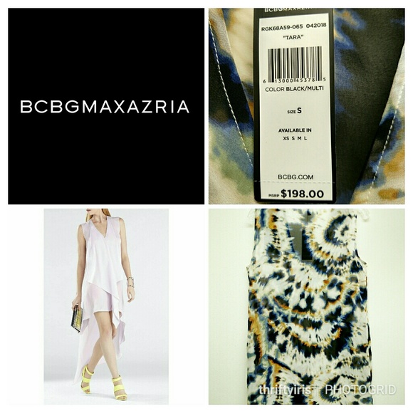 BCBGMaxAzria Dresses & Skirts - BCBGMaxAzria-NWT Sheer Tara Cascade Dress-Sz. S